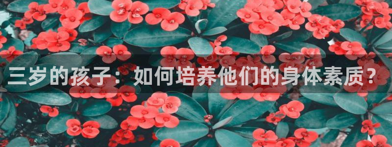 哈哈体育下载：三岁的孩子：如何培养他们的身体素质？